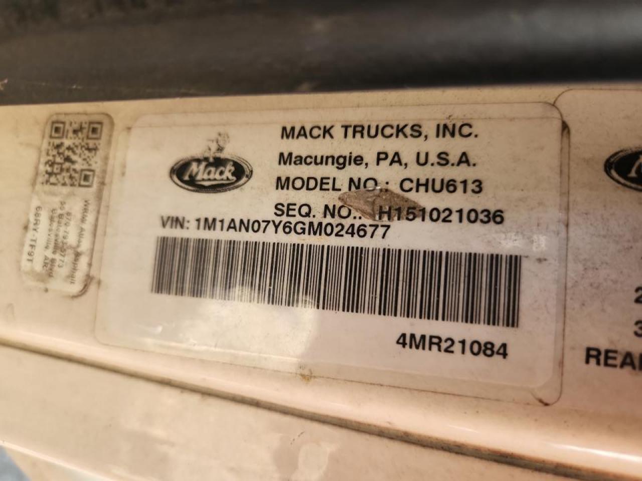 Mack Cxu613 Chu600 Image 10